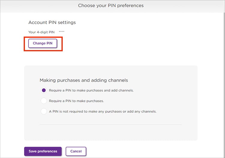 Select Change-PIN