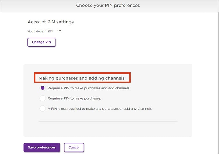 Set-your Making-purchases-and-adding-channels preference
