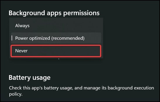 app permission setting