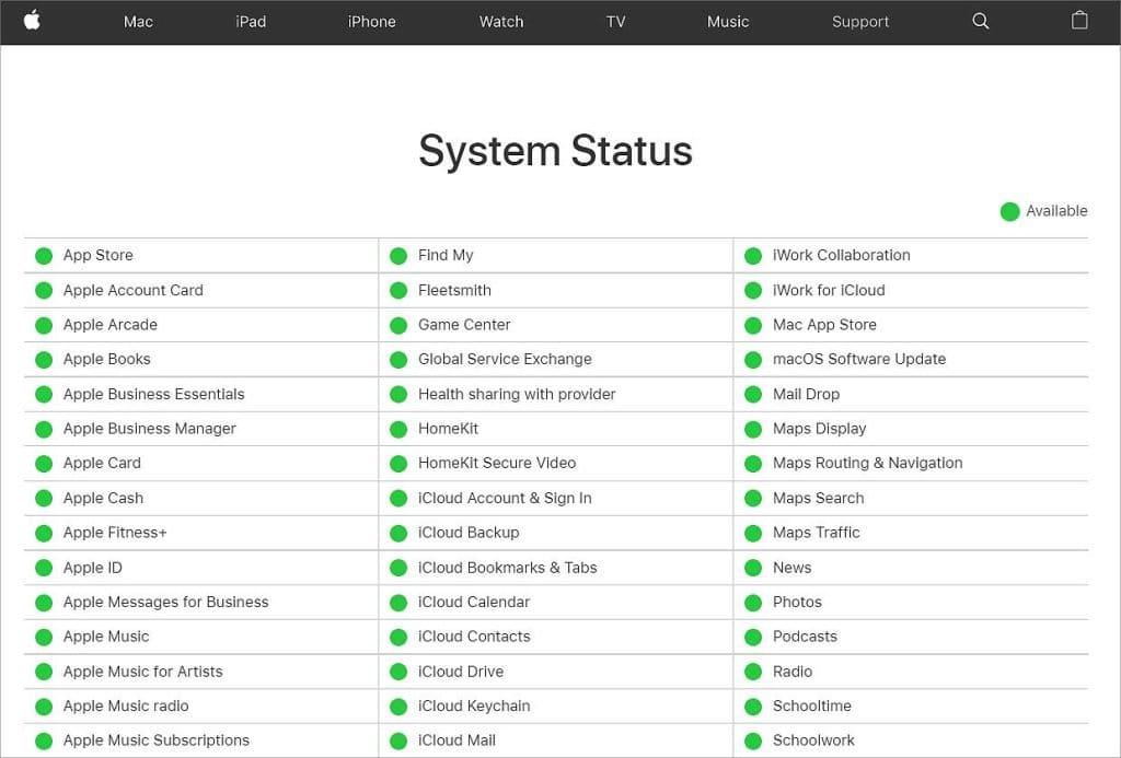 Why is iCloud Greyed Out? 7 Ways to Fix It 1 apple-system-status