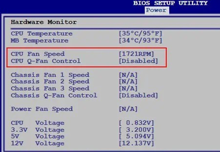 bios cpu fan speed