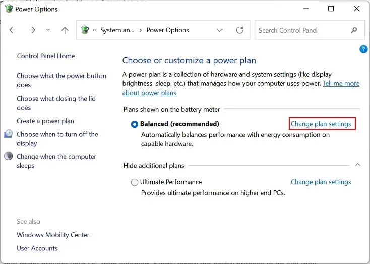 Computer Not Going to Sleep? 10 Ways to Fix it 60 change-plan-settings-next-to-balanced