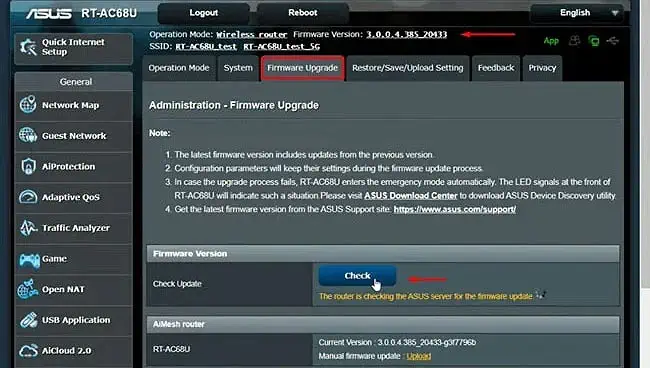 check-firmware-update-router