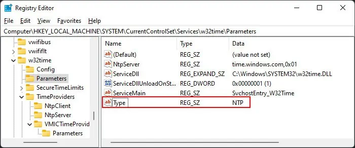 check-type-w32time-parameters