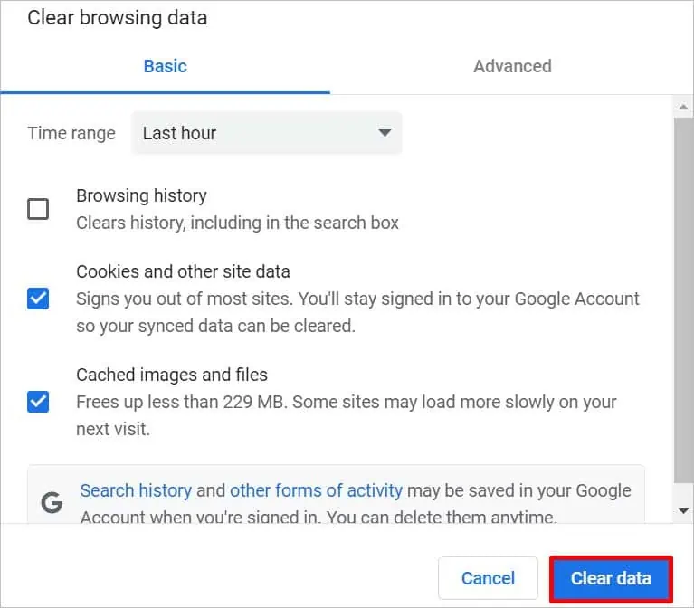 Gmail Messages Are Missing? Try these 9 Ways to Fix It 66 clear-data-option
