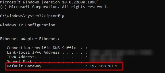 default-gateway-wifi-not-working