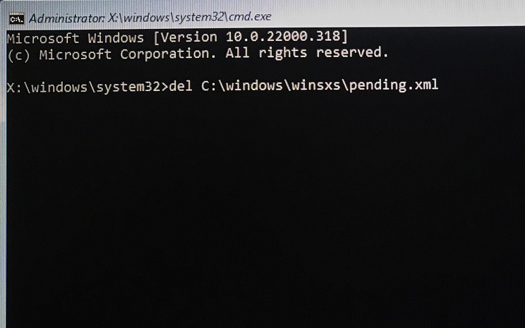 delete pending xml file