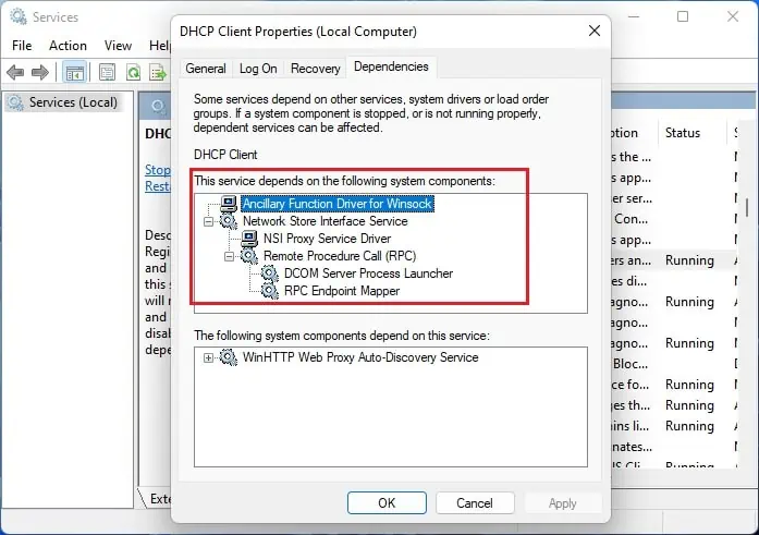 dhcp-client-dependent-services