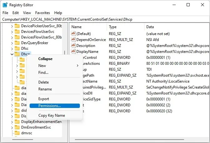 dhcp-permissions