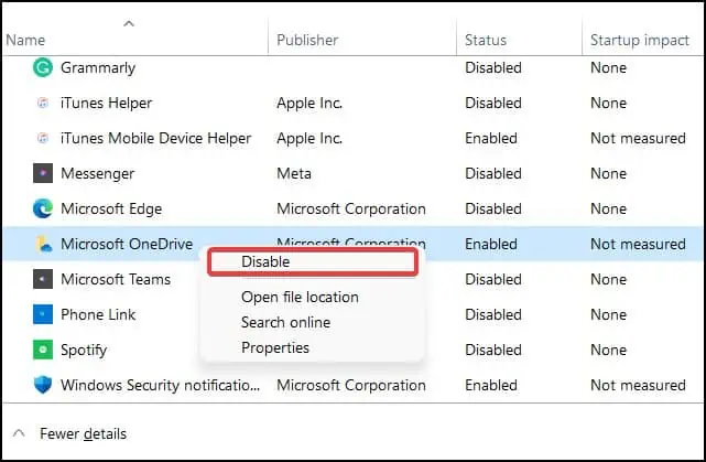 disable-during-startup