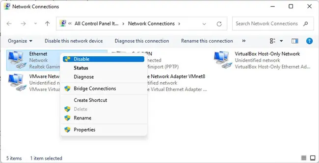 disable-ethernet-adapter
