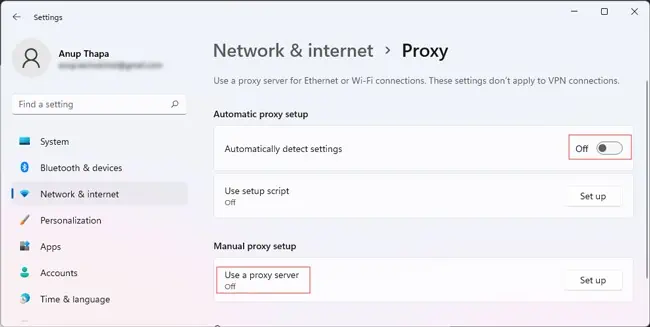 Fixed: A Connection to The Remote Computer Cannot Be Established Error While Using a VPN 26 disable-proxy-server