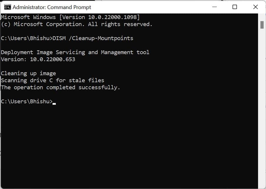 dism cleanup mount points