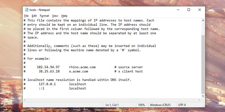 edit host files