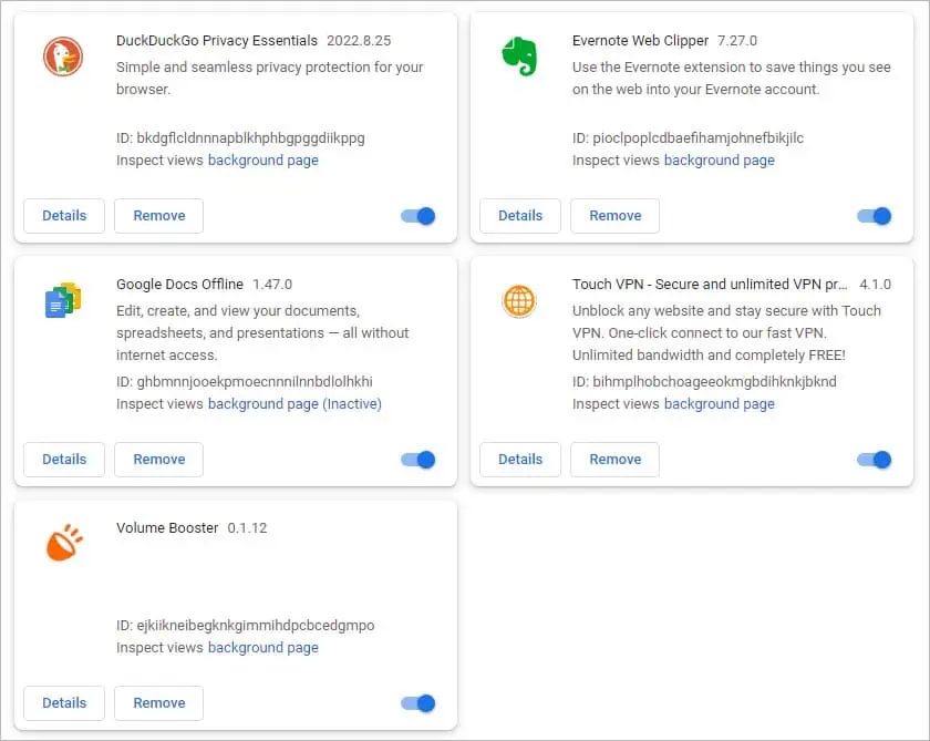 extension-list
