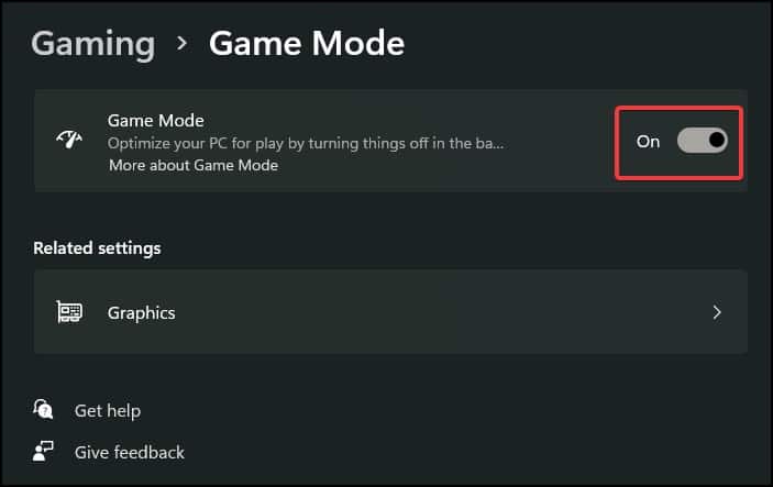 game mode toggle