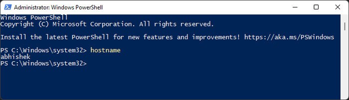 hostname