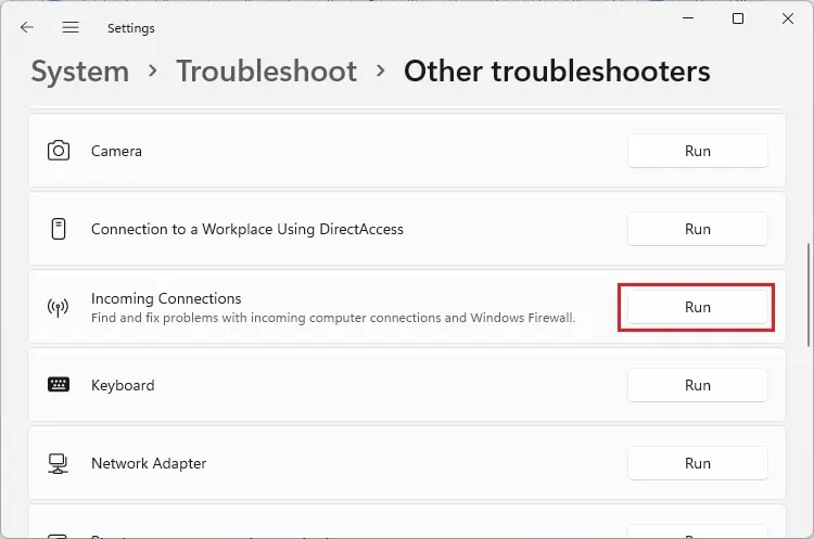 Fixed: The Remote Computer Requires Network Level Authentication Which Your Computer Does Not Support 48 incoming-connections-troubleshooter