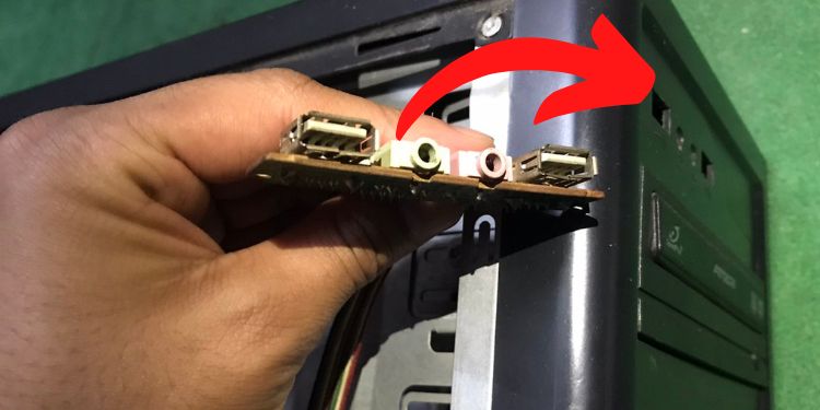 inserting usb front panel