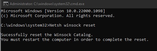 network reset wifi not working