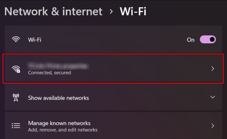 network wifi metered connection