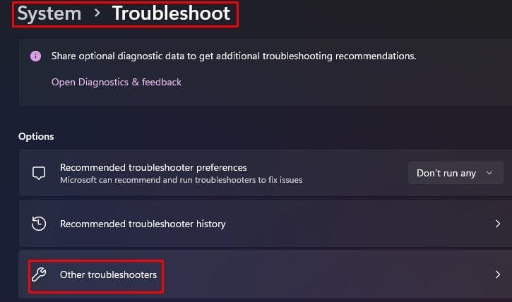 other troubleshooter