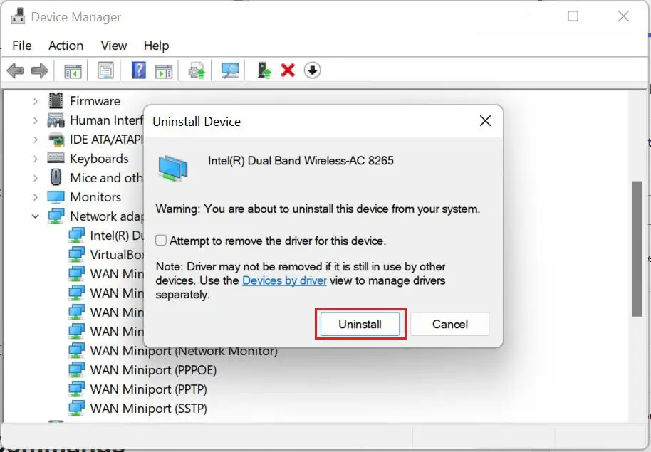 Fixed: Windows Could Not Start the WLAN Autoconfig Service on Local Computer 70 press-uninstall-button