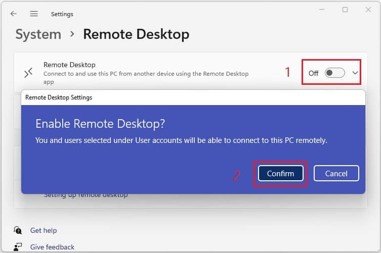 reenable remote desktop