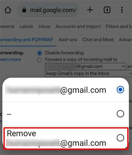 Gmail Messages Are Missing? Try these 9 Ways to Fix It 90 remove-forwarding-mail