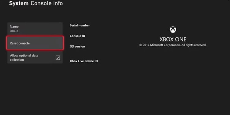 reset-xbox one