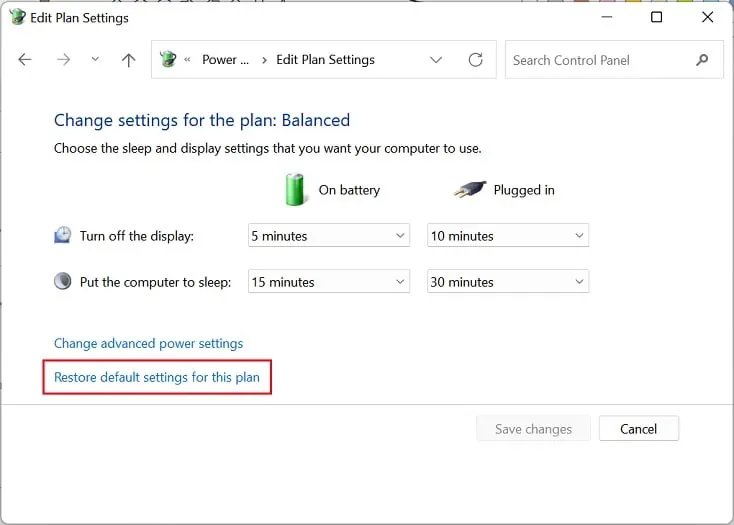 Computer Not Going to Sleep? 10 Ways to Fix it 61 restore-default-settings-for-this-plan