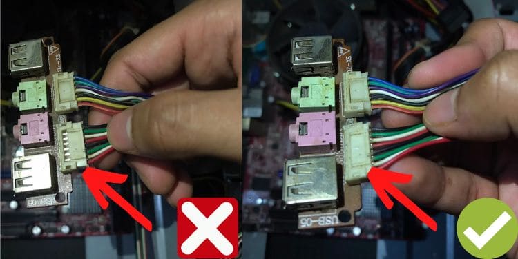 securing connection on usb front panel