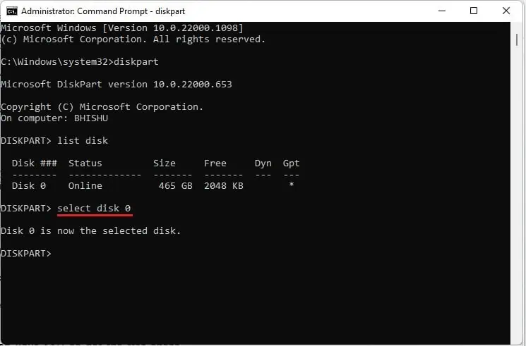 How to Partition a SSD? (Step-By-Step Guide) 48 select-disk-command