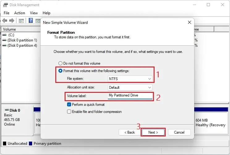 select-file-system-and-name-volume-label