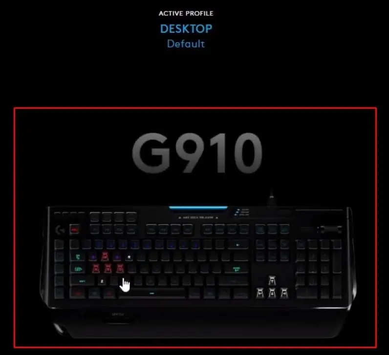 select-keyboard-logitech-g-hub