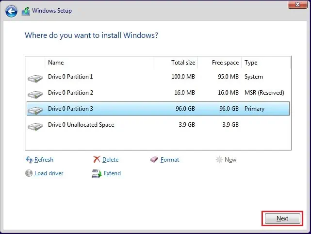 How to Partition a SSD? (Step-By-Step Guide) 62 select-partition-and-choose-next