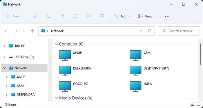 select-the-network-computer