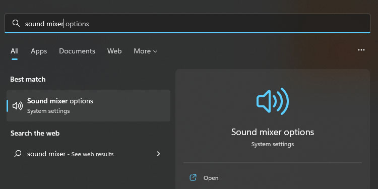 sound mixer options