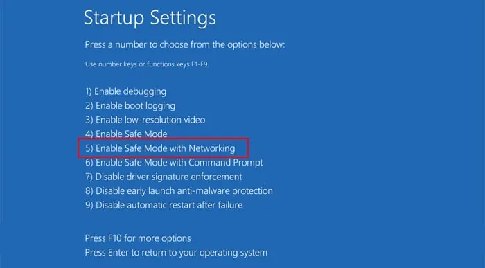 startup-settings-safe-mode