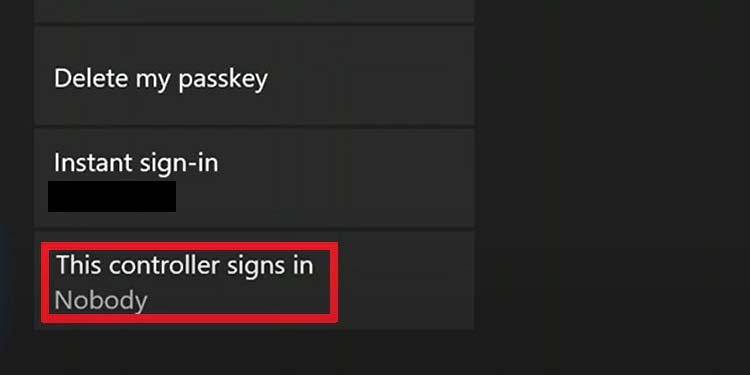 this controller signs in xbox