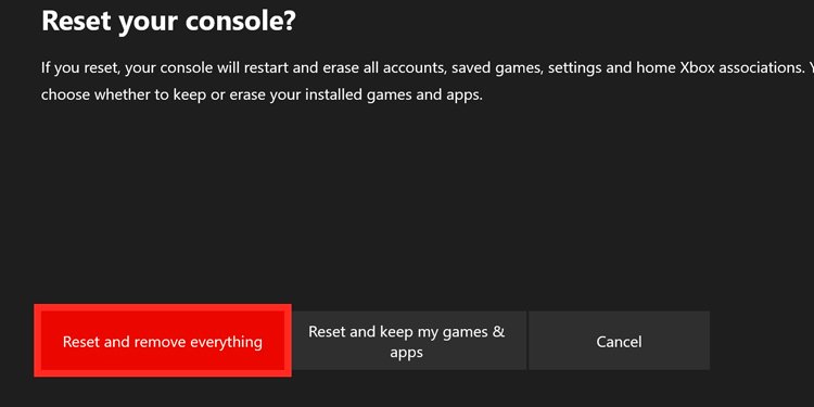 three-options to reset