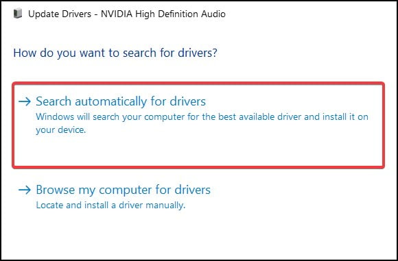 choose driver update