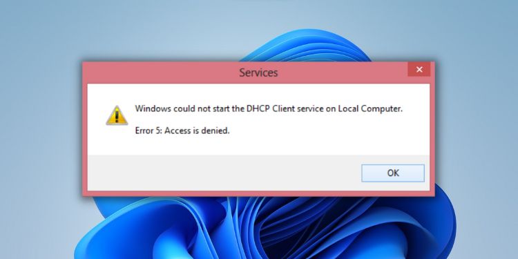 Windows Could Not Start the DHCP Client Service on Local Computer