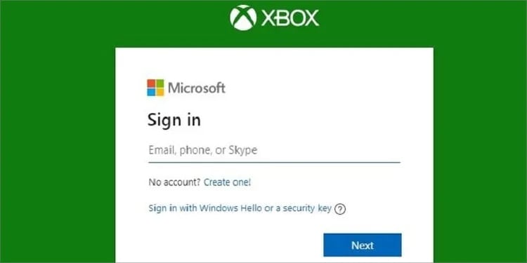 xbox log-in