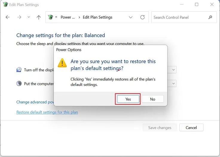 Computer Not Going to Sleep? 10 Ways to Fix it 62 yes-to-restotre-power-settings