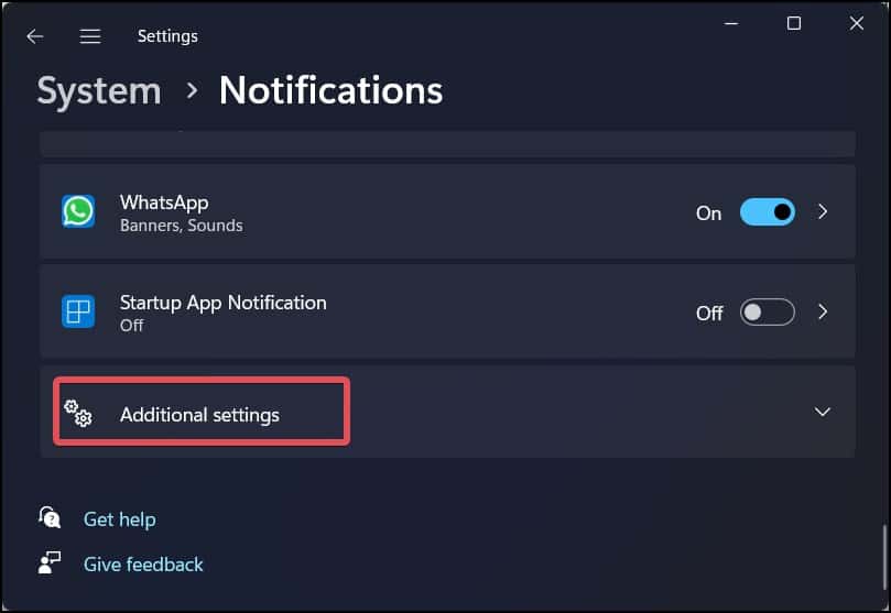 Additional Settings