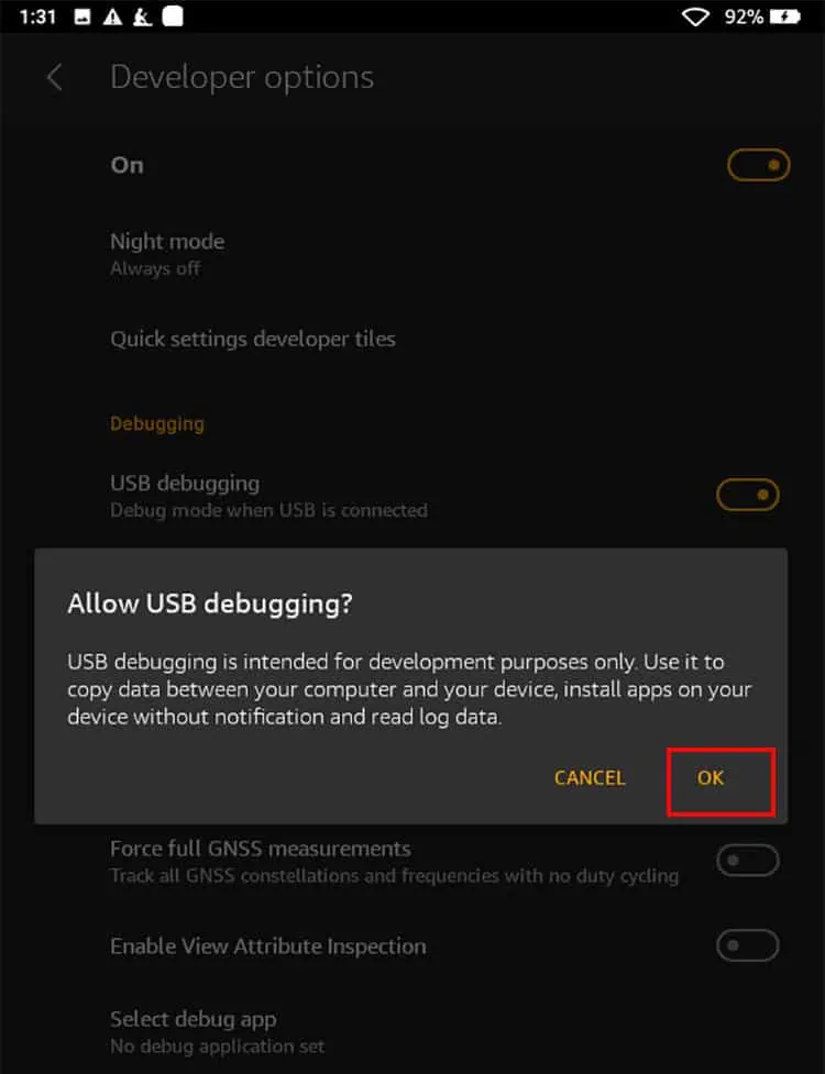 Kindle Fire Not Showing Up on Windows? 9 Ways to Fix it 47 Allow-USB-Debugging-by-choosing-OK
