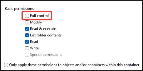 Basic permissions
