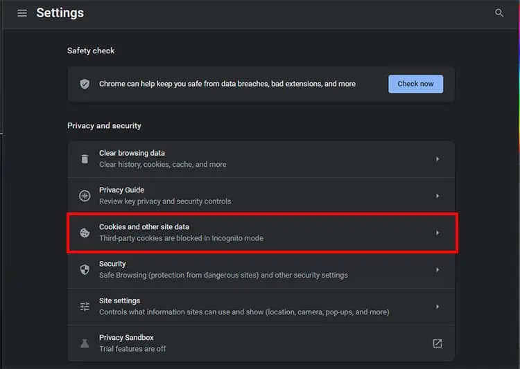 11 Ways to Fix Netflix Showing Black Screen 39 Choose-Cookies-and-other-site-data