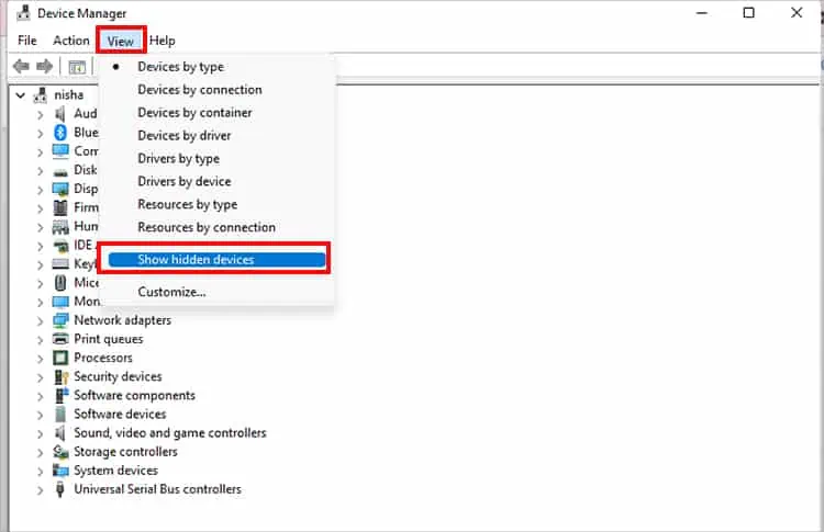 Kindle Fire Not Showing Up on Windows? 9 Ways to Fix it 48 Choose-Show-Hidden-Services-1-1